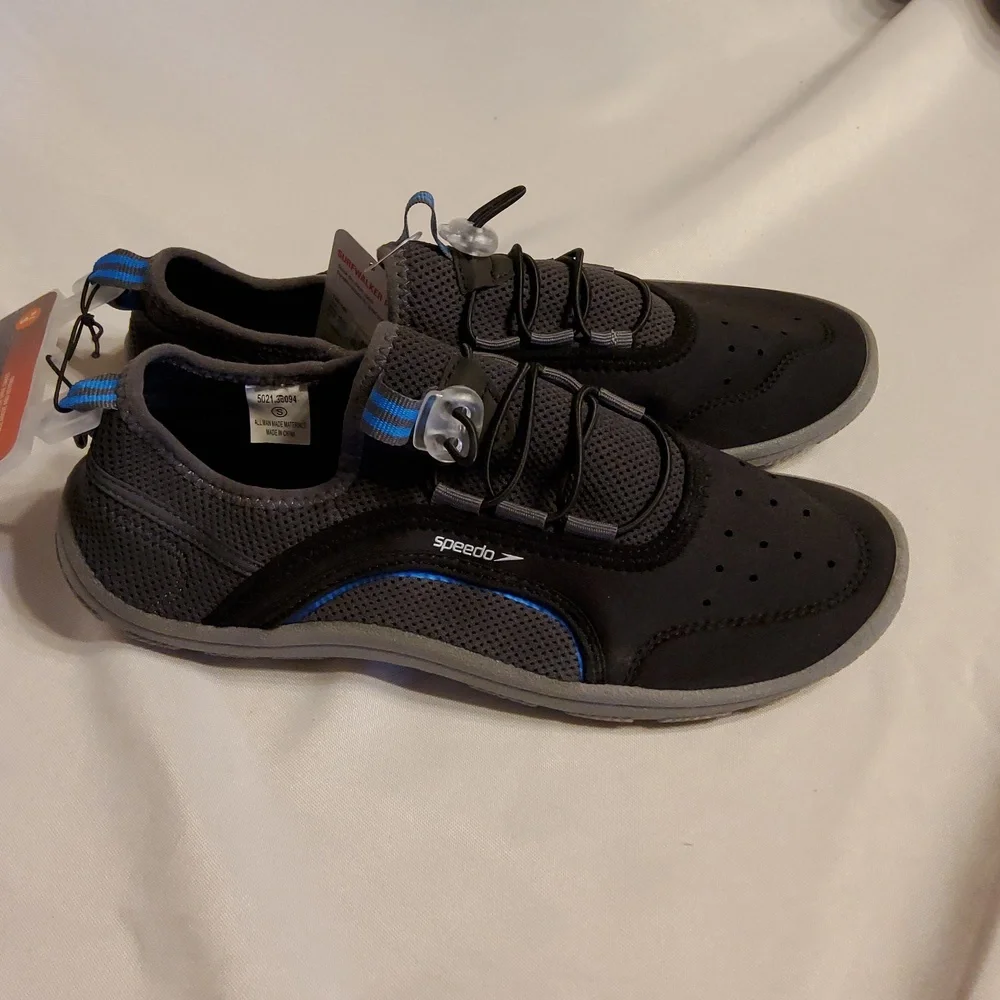 Speedo Men's Surfwalker Water Shoes - Gray/Black - Picture 5 of 6
